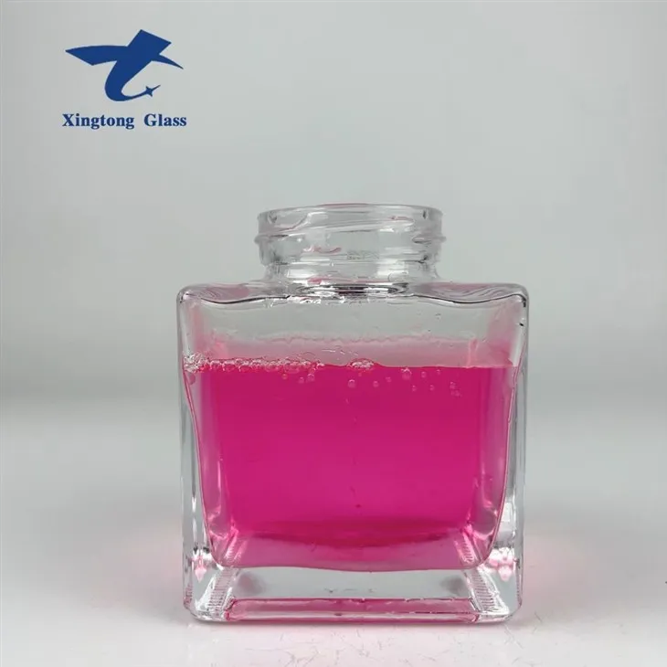 بطری شیشه ای مربع 350 میلی لیتری